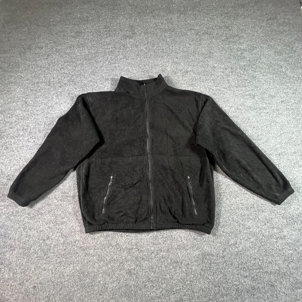 Colorado Fleece Jacket Mens XL Black Polyester Hiking Performance Zip-Up PO 7087